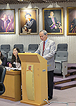 Prof. Fok Tai-fai, Pro-Vice-Chancellor of CUHK, delivers a speech in the CUHK-Fudan Partnership Steering Committee